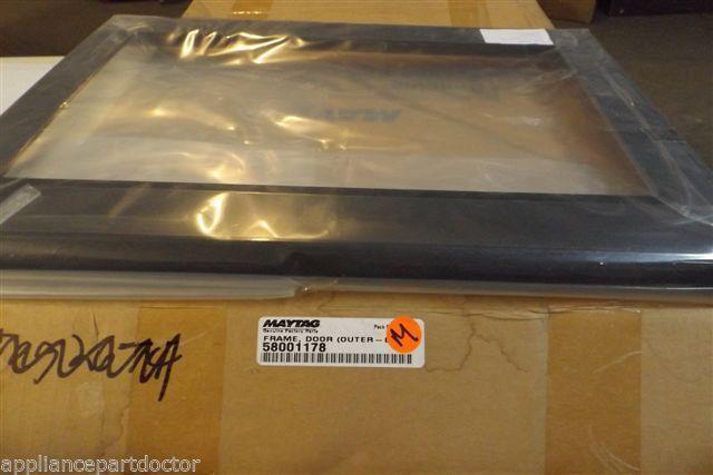 MAYTAG WHIRLPOOL MICROWAVE 58001178 Frame, Door (outer-blk) NEW IN BOX MAYTAG WHIRLPOOL MICROWAVE 58001178 Frame, Door (outer-blk) NEW IN BOX